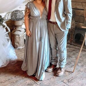 Dusty Blue Bridesmaid Dress